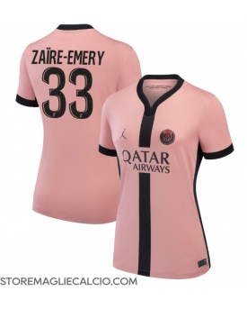 Paris Saint-Germain Warren Zaire-Emery #33 Maglia Gara Terza Repliche 2024-25 Donna